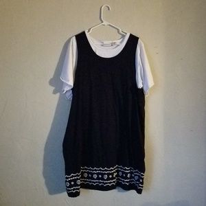 Fashion bug navy blue midi dress